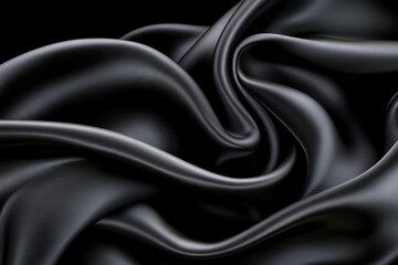 Obraz premium Abstract Draped Black Silk Fabric Texture Background