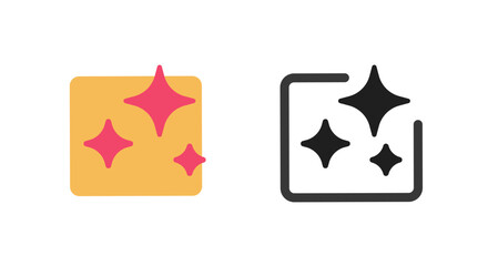 AI generate tool ui software element icon vector simple graphic design set, enhance improve edit image picture button symbol, magic quality refine filter pictogram sign, optimize interface clip art
