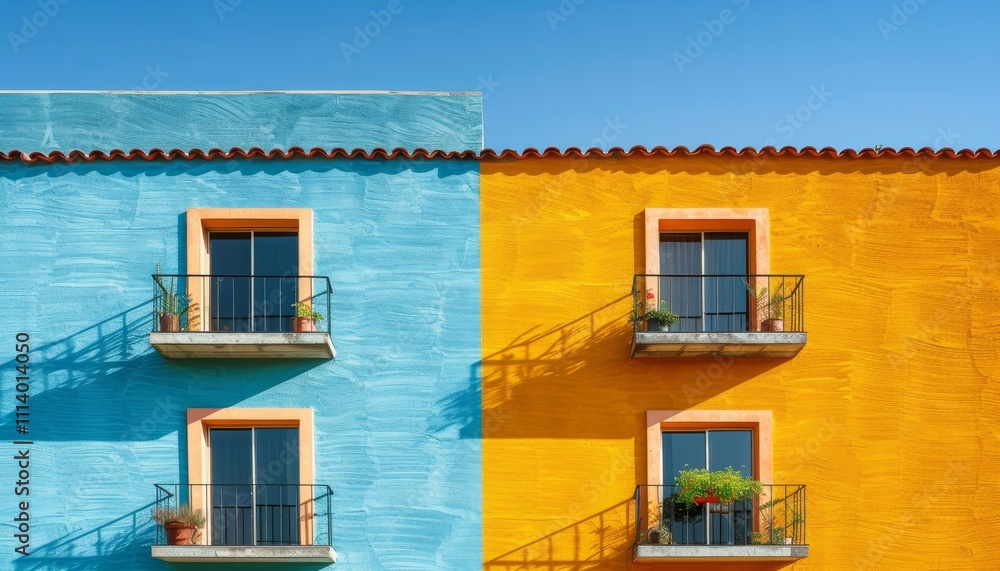 Poster stunning abstract composition of geometric shapes and lines with layered colors and textures