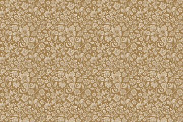 pattern of flowers on a brown background
