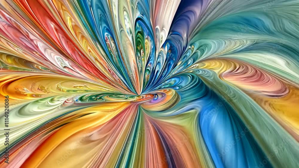 Aufkleber colorful swirling abstract design with vibrant hues and dynamic patterns creating a sense of movemen