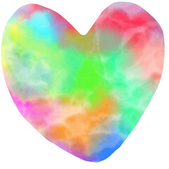 Beautiful watercolor heart motif image.