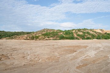 a view of a holiday at a construction site