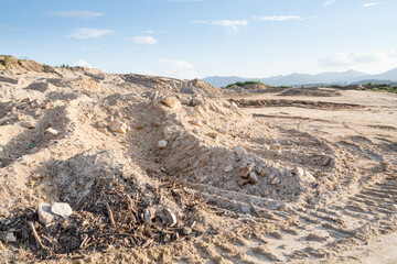 a view of a holiday at a construction site