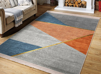 Handmade print carpet for home decor
