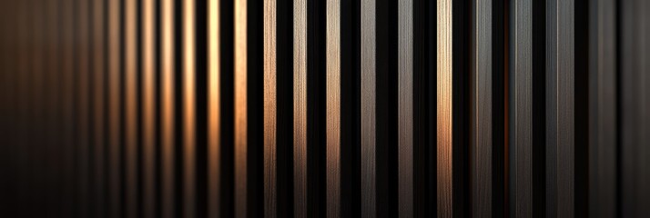 Obraz premium 直線の木目と日光が交錯する現代的な背景