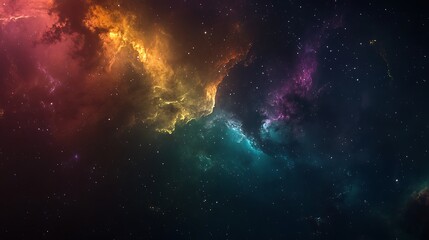 Obraz premium Abstract galaxy glowing brightly with vibrant multi colored cosmic design