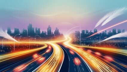 Obraz premium traffic in the city