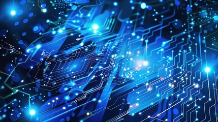 Fototapeta premium Dynamic blue light rays in motion abstract vector design for science and technology wallpaper 