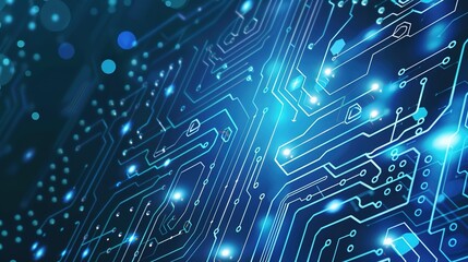 Obraz premium Dynamic blue light rays in motion abstract vector design for science and technology wallpaper 