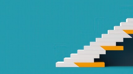 Obraz premium A staircase where the steps become increasingly steep, symbolizing unequal opportunities