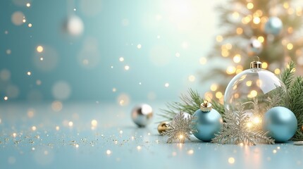 Merry Christmas and New Year Background.