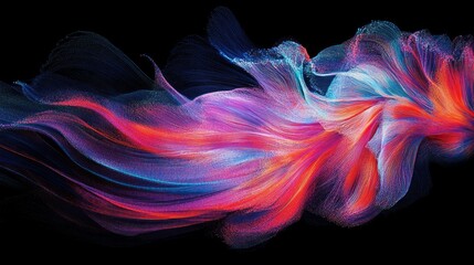 Obraz premium Abstract colorful background fiber optics close up, technology background, artificial intelligence