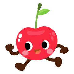 Playful Cartoon Apple Character Illustration