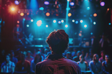 Performance on theatre stage generative ai image