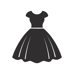 Woman dress  silhouettes set, vector illustration, isolated white background.