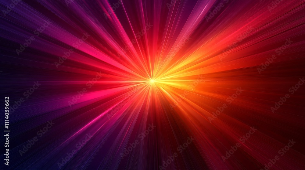 Poster vibrant gradient radial burst showcasing dynamic colors transitioning smoothly