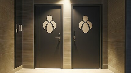 Stylish Male Restroom Sign in Modern Design