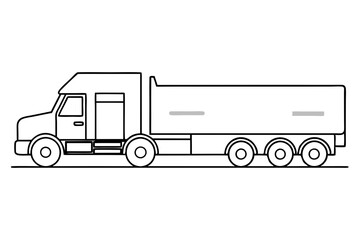 Fototapeta premium Minimalist Highway Haulers Line Art Vector