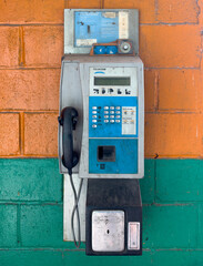 Old public phone booth in Argentina