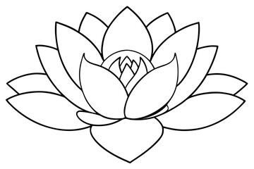 Minimalist Nature Bloom Line Art Vector