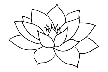 Fototapeta premium Minimalist Nature Bloom Line Art Vector