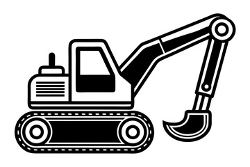 Naklejka premium Crawler excavator, Backhoe, Crawler excavator truck isolated on white background