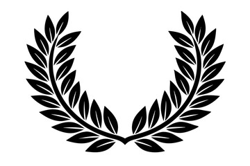 Obraz premium Laurel Wreath Feather Leaf Circle Decoration 