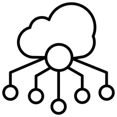 Cloud Networking Icon