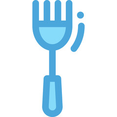 Fork icon illustrating kitchen utensils suitable for culinary themes and activities in a modern design