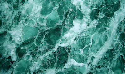 Obraz premium Abstract teal marble texture with white foam. Perfect for backgrounds, design, and artistic projects.