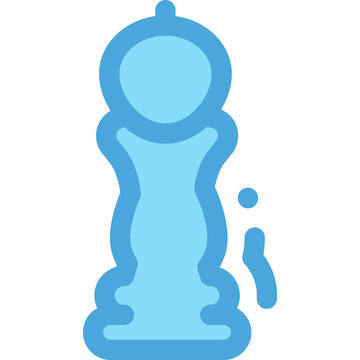 recommend clip art: Stylized blue salt shaker icon representing kitchen utensils for cooking and dining purposes