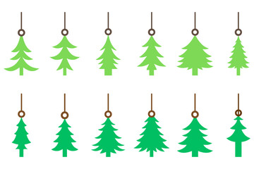 Hanging Christmas Tree Ornament Design Set