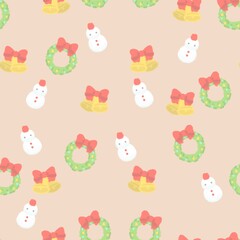 かわいいクリスマスのシームレスパターン