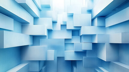 Fototapeta premium Abstract blue cube business technology internet theme background