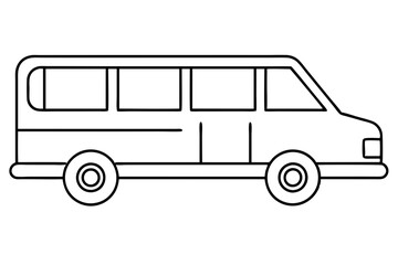 Minimalist Urban Commute Line Art Vector