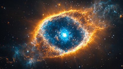 cloud nebula of a colorful cosmic galaxy. Starry night sky. Astronomy and universe science. Background wallpaper of a supernova.