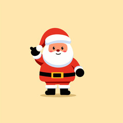 cute cartoon character santa claus in christmas vector design