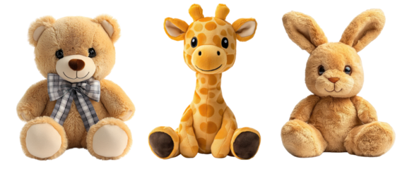 Adorable Plush Toys Teddy Bear Giraffe Bunny Kids Room Decor
