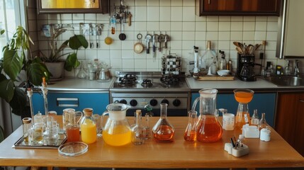 Colorful Kitchen Lab Experiments
