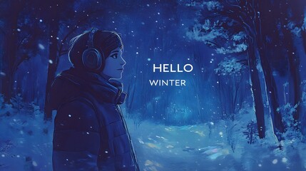 Naklejka premium Embracing the serene beauty of winter
