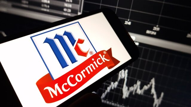 Konskie, Poland - December 02, 2024: McCormick and Company logo displayed on mobile phone
