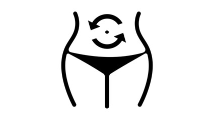 metabolism emblem, black isolated silhouette