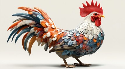 Fototapeta premium Beautiful chicken poultry animal.