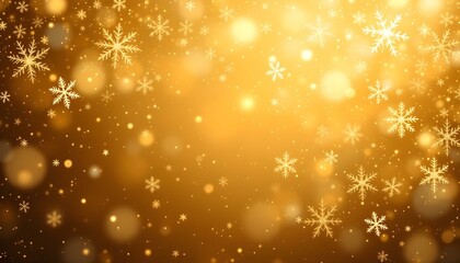 Golden Snowflakes Winter Background. A shimmering golden background with snowflakes falling, symbolizing winter magic, elegant design, and a touch of luxury. Elegant Christmas background with snowflak