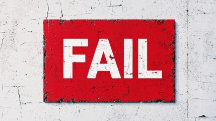 Cautionary graphic design urban failure warning in industrial close-up