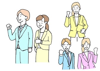 会社員男女のセット