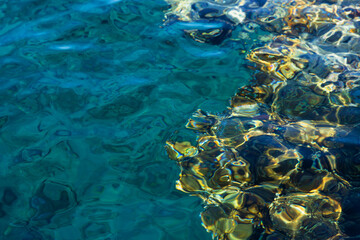 Red Sea Surface. Marine Background. Copy Space