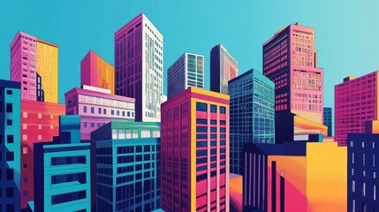 Obraz premium Futuristic architect or city shape