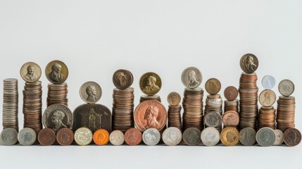Stacked Coins Representing Financial Growth